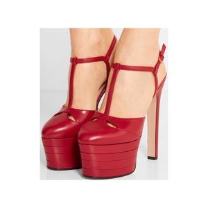 Red Platform Heels